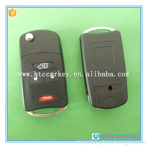 Best quality 3+1 Button car Flip Remote Key Without Battery Holder key covers for chrysler keys